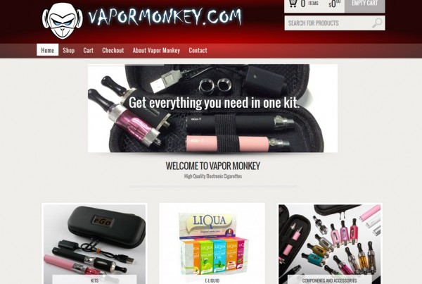 Web Design for Vapor Monkey